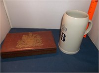 Vtg German Hofbrauhaus Mug & British Armorial Box
