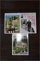 Lot of 3 Vintage Issues of Architectural Digest