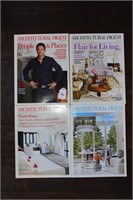 Lot of 4 Vintage Issues of Architectural Digest