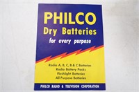 Vintage 1950's Philco Dry Batteries Dealer Catalog