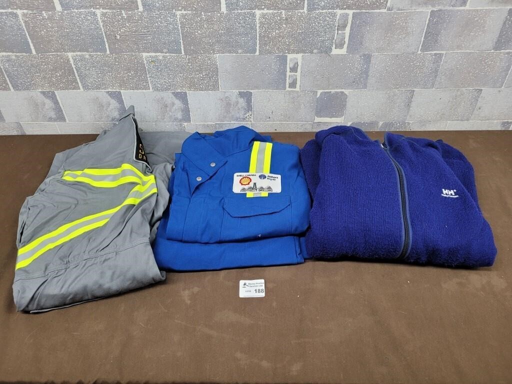 Helly Hnason size M, coveralls, and more