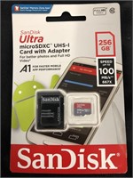 SanDisk Ultra 256 GB microSDXC Card- New