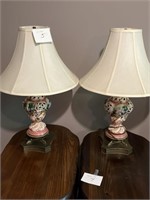 pair of Capodimonte lamps