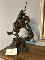 Charles Mario Russell Bronze Horse and cougar