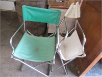2 Folding Captain Chairs