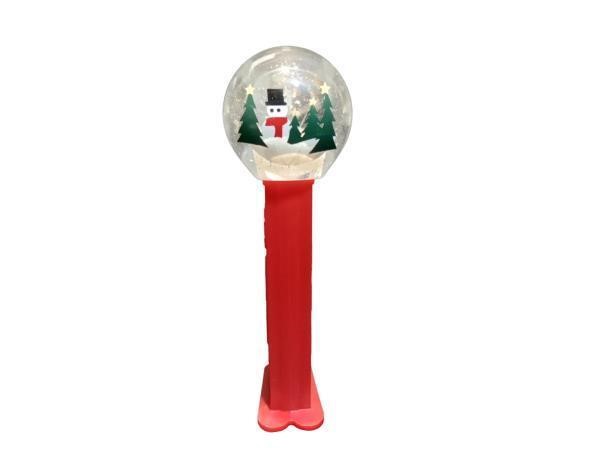 PEZ candy dispenser Snowman and Trees Snow Globe D