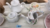 (4) ASST TEAPOTS