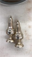 PAIR OF WEIGHTED STERLING CANDLE STICK HOLDERS