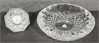 Waterford Crystal Ashtray and Clock