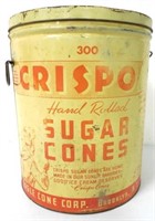 Crispo Sugar Cones Tin Can with Lid