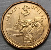 Canada Loonie $ 2010 Canadian Navy 100th