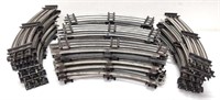 Sixty sections of Postwar Lionel O Gauge curved tr