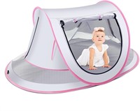 SSQIAN Pop Up Baby Beach Tent  UPF 50+ (Pink)