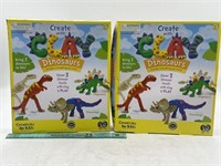 NEW Lot of 2- Create With Clay Dinosaurs