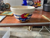 KU Jayhawk pottery bowl robinson ransbottom