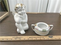 Porcelain Angel & Sugar Bowl