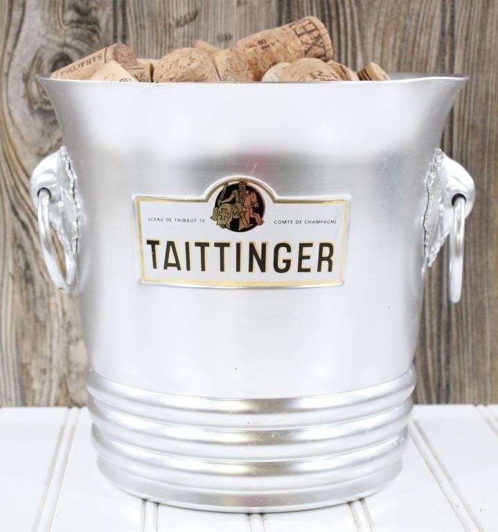 Taittinger Aluminum Bucket Full of Corks