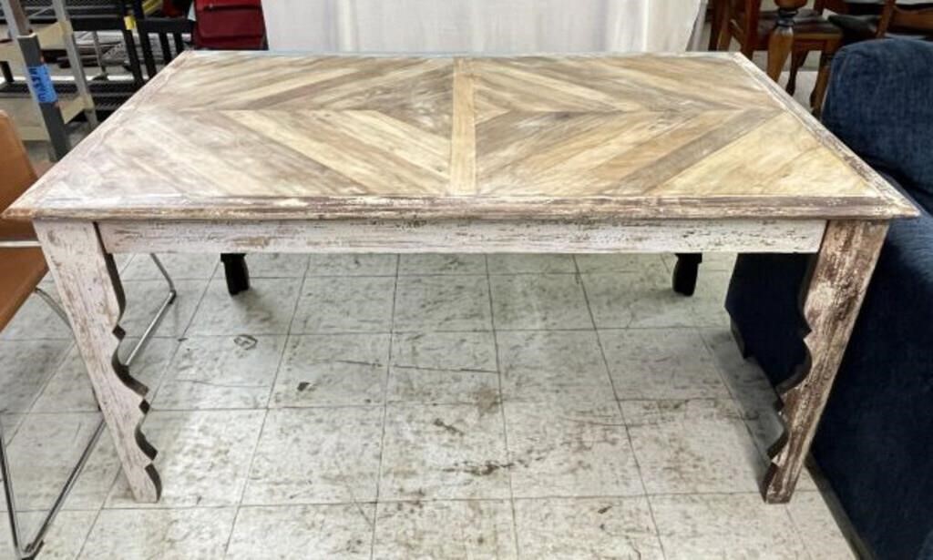 Distressed Painted Wooden Table