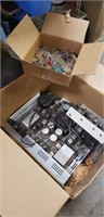 Box Lot Of Assorted Vintage Electronic Parts