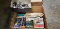 Box Lot Of Assorted Books, Flatware & More