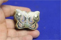 Chinese Cloisonne Butterfly Trinket Box