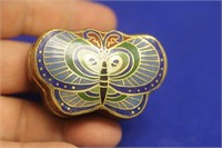 Chinese Cloisonne Butterfly Trinket Box