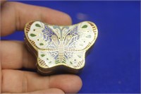 Chinese Cloisonne Butterfly Trinket Box