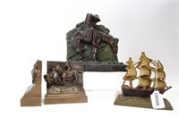 Group of Bronze Bookends