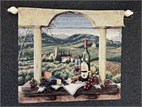 Beautiful Winery and Wine Wall Tapestry