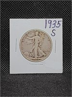 1935 S Walking Liberty Half Dollar