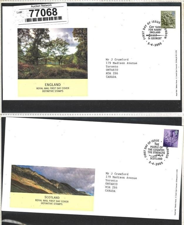 Lot 4 ' Royal Mail' First Day Covers- The Castle D