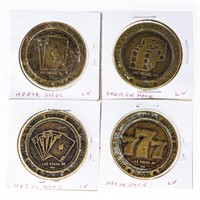 Group of 4 One Dollar Gaming Tokens, Acceptable On