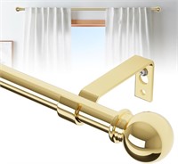 Gold Curtain Rods for Windows 32 to 48 in