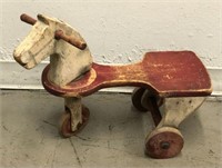 Antique Wooden Child's Horse Ride On Toy