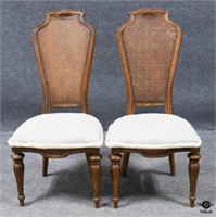 Pair of Caned Back Dining Chairs