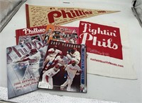 Phillies Lot - 1980 Pennant, Assorted Yearbooks an