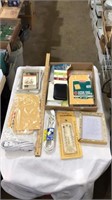 Extension cords, envelopes, psychrometer, pattern