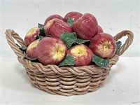 Vintage Italian oversized glazed ceramic apple