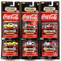(6) 1:64 1998 Mattel Matchbox Coca-Cola Collection