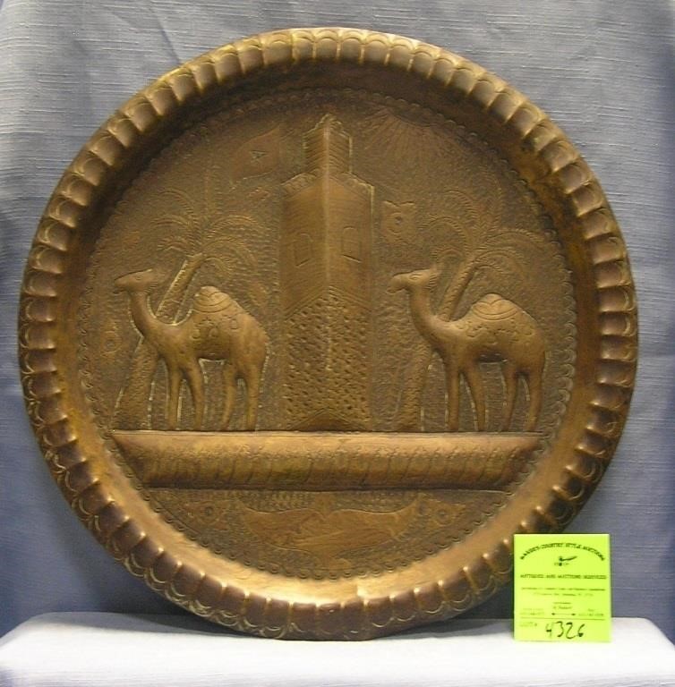 Camel decorated Middle Eastern wall plaque