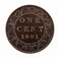 Canada Queen Victoria 1901 Large Cent Coin