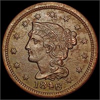 1846 Braided Hair Large Cent CLOSELY UNCIRCULATED