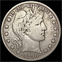 1898 Barber Half Dollar LIGHTLY CIRCULATED