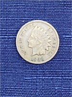 1908 Indian head penny coin