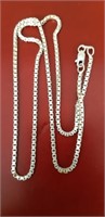 20in box link sterling silver chain