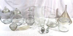 Glass Funnel, Decanter, Canisters++