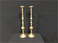 Tall Brass Candle Holders