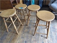 4 wooden barstools (you will be billed 4 times
