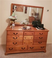 Mirrored Dresser & 2 Night Stand