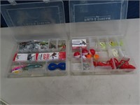 (2) Organizers Full Fishing Hooks~Weights~Tackle